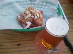 Crawfish Dog with Ranger IPA